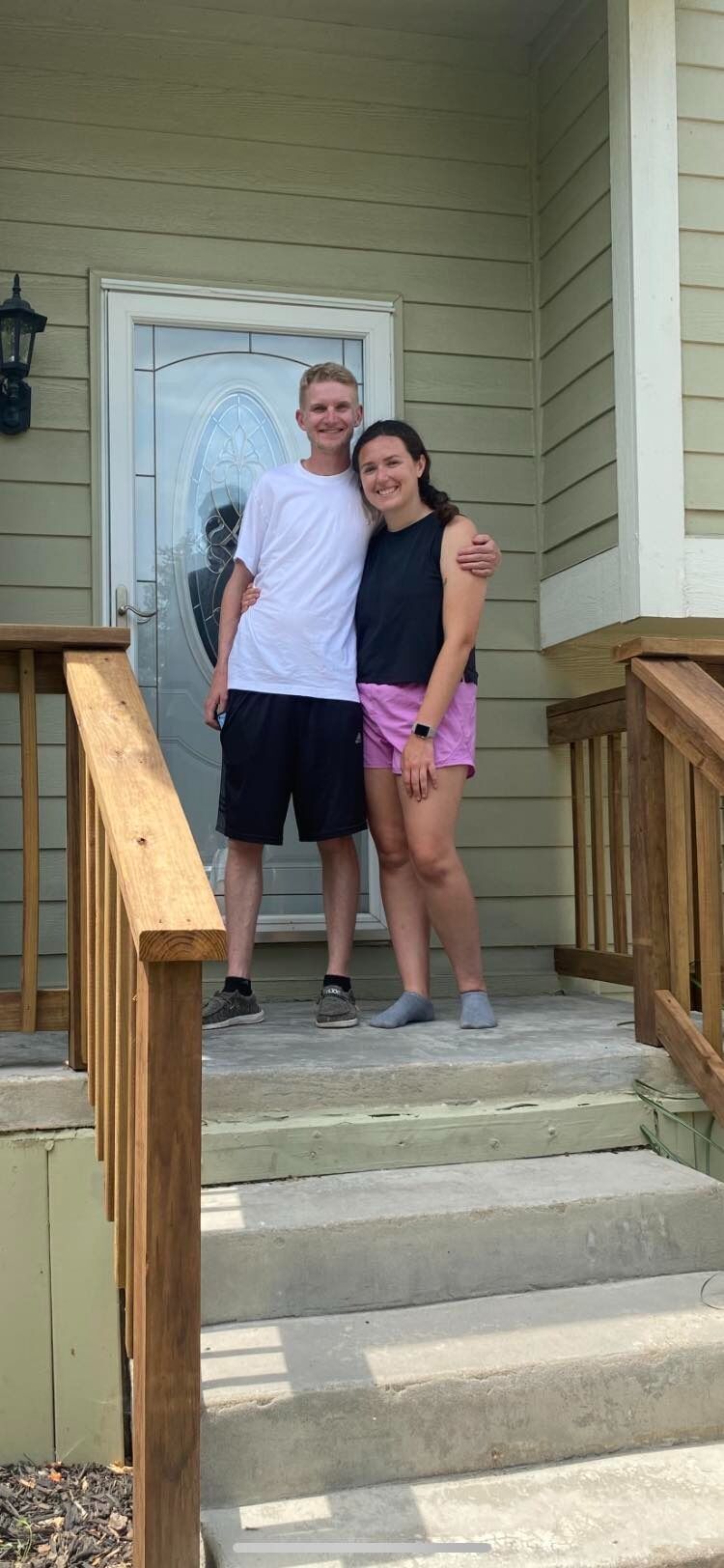Shortly after Joe's academy graduation, Abbie and Joe embarked on the exciting adventure of house hunting. After a few months of searching, they found their perfect little home in Pleasant Hill. It's been a labor of love with renovations, but they're happily turning it into their dream home.