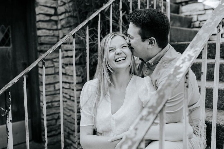 We finally took our engagement pictures at the Knoxville Botanical Gardens ; one of our favorite places to picnic.
