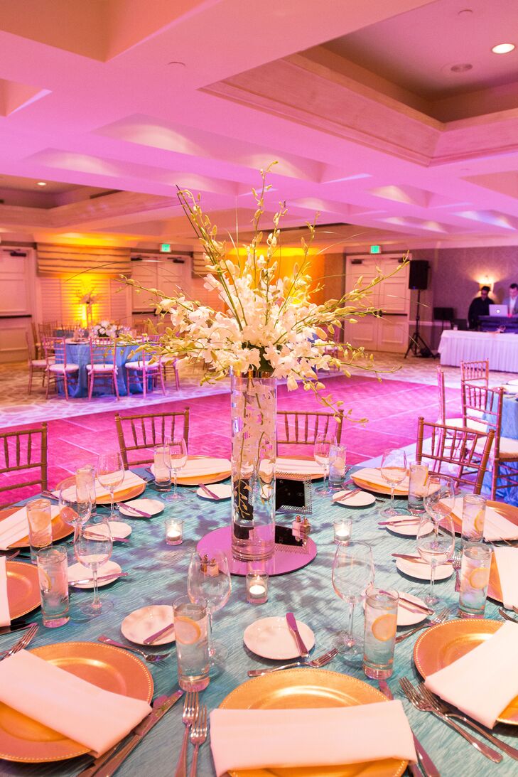 Blue And Green Table Setting