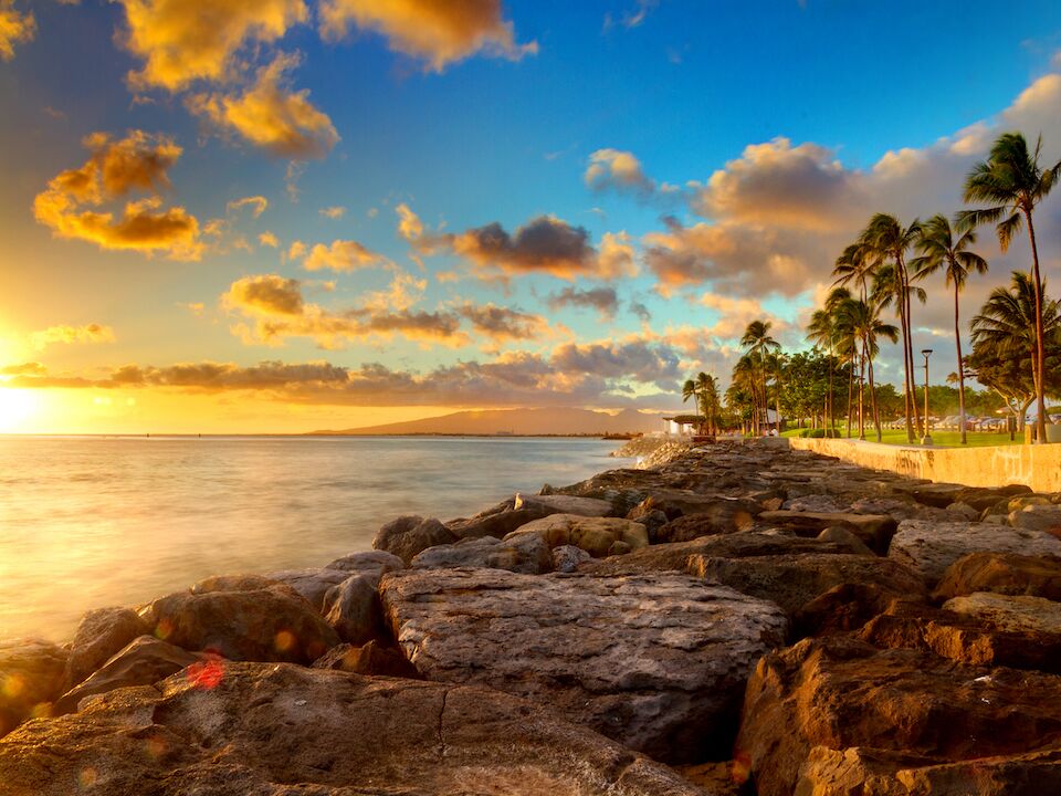 Sunset in Oahu Hawaii
