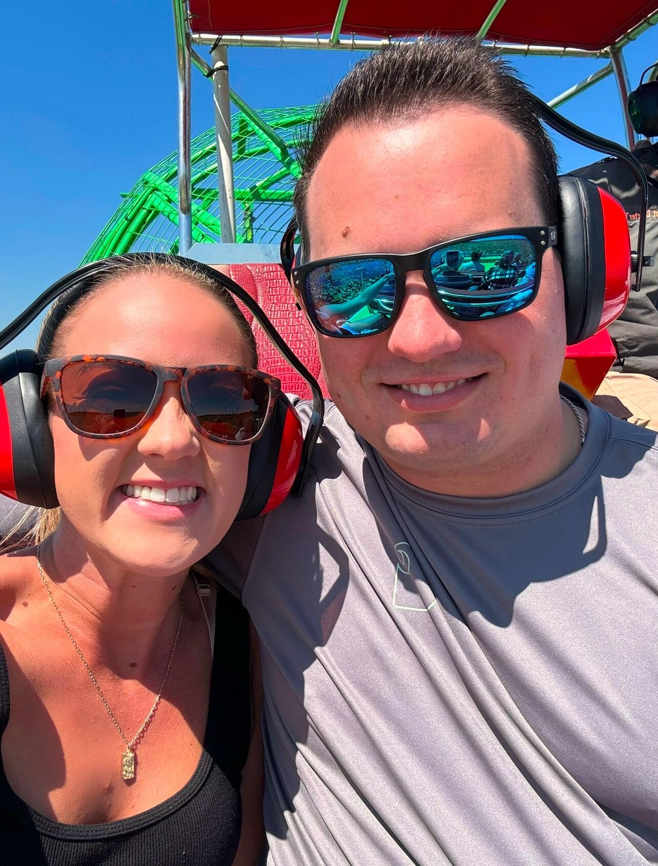 Airboat ride! I (Abby) got to meet Tanner's family for the first time. 