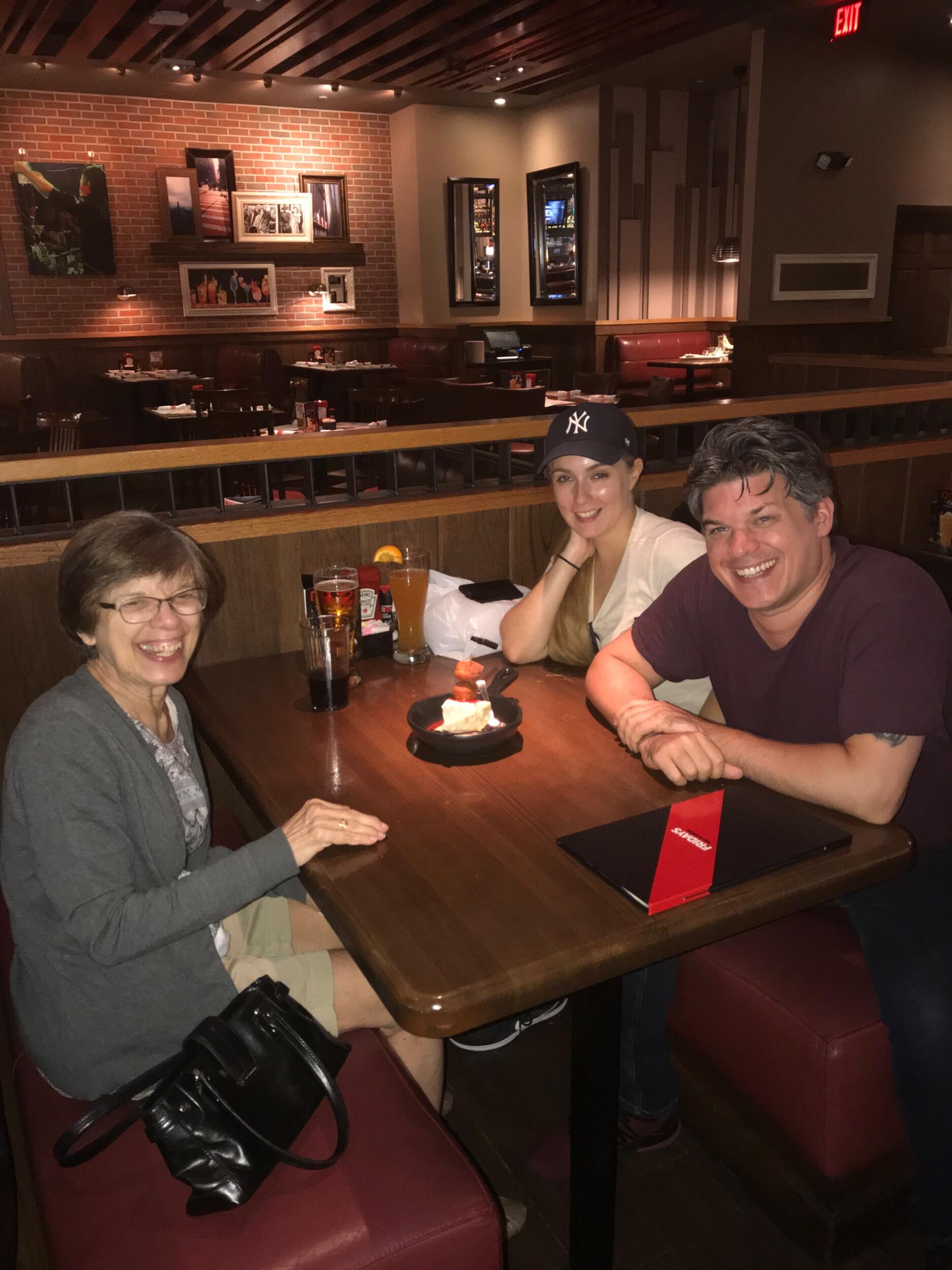 Pilar finally meets Mike's mother, Rosemarie. They shared a cheesecake in Fridays and Rosemarie taught Pilar how to play "Shut the Box." Pilar was so grateful and honored to have met her.