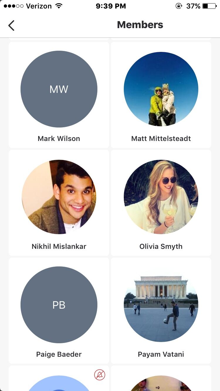 The day after we met in New Orleans- I took this screenshot and sent it to my friends telling them that I think we'd be cute together (listed next to each other in work group chat). 