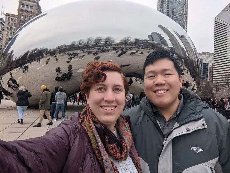 Karen and Didi visiting family in the Midwest starting a new yearly tradition.