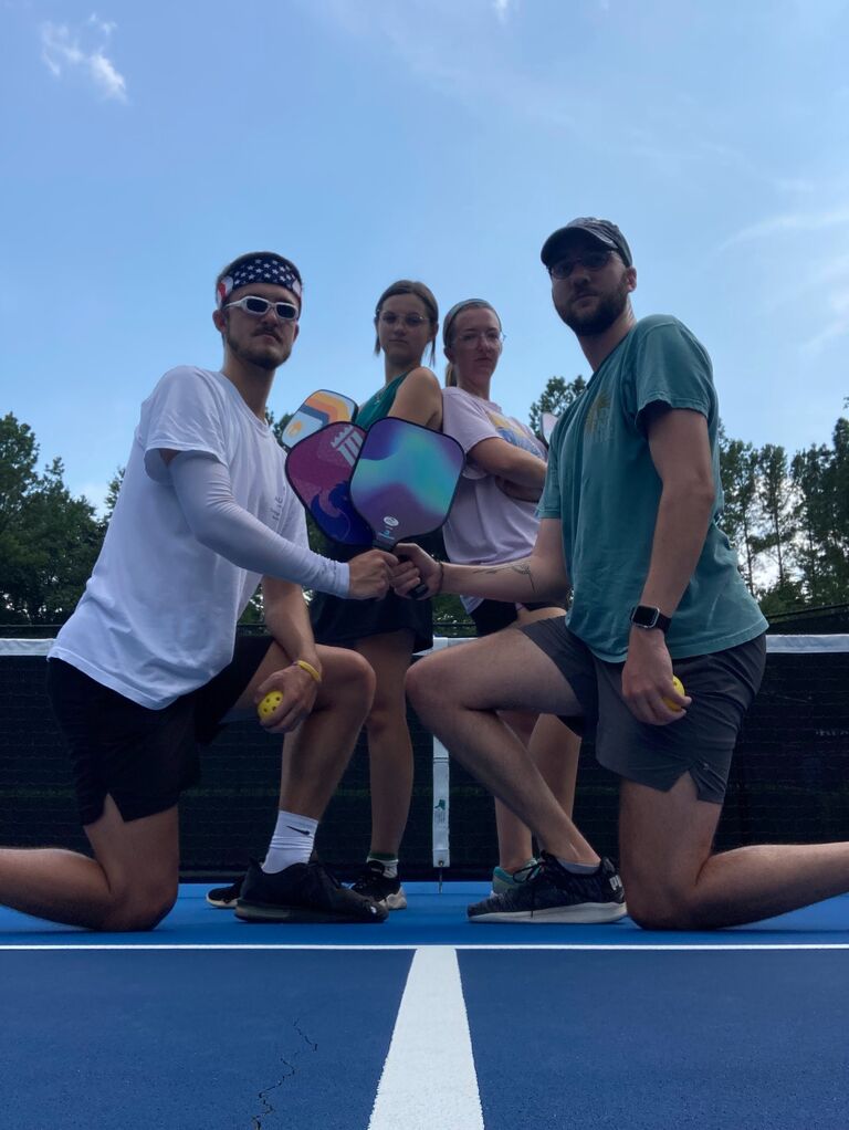 We're kind of a Big Dill! Daniel and Chloe dominate on the pickleball court with close friends and team mates Marissa and Jake. Second on the leaderboard but first in everyone's hearts.