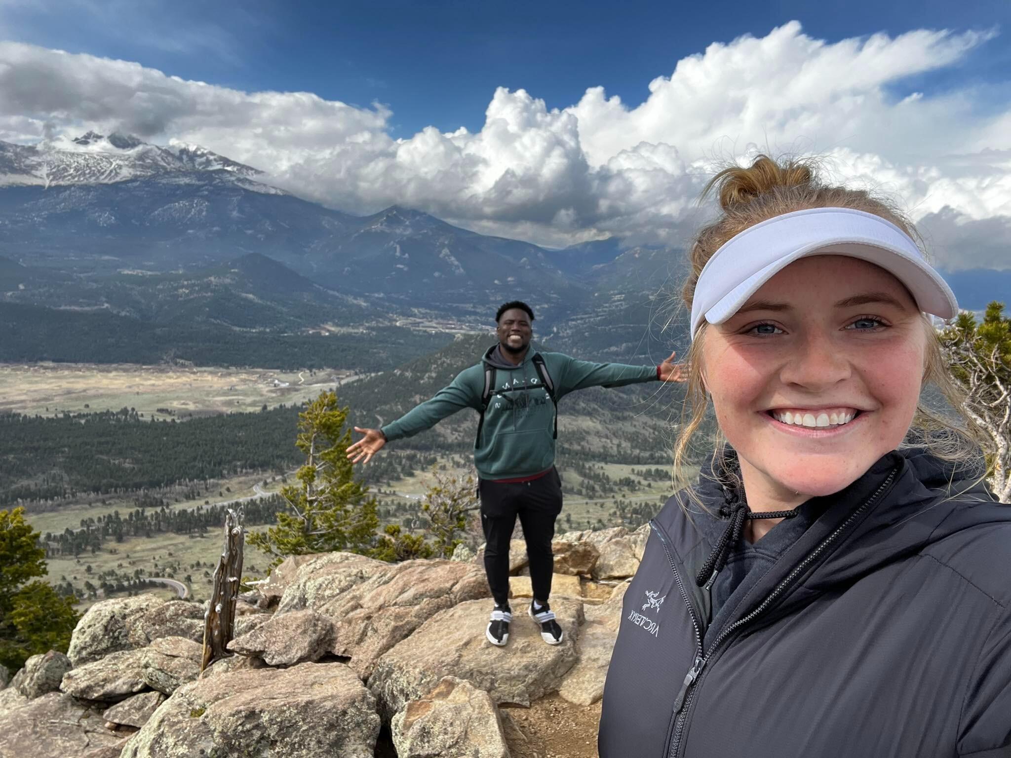 Estes Park in the Rocky Mountains! Sam and Thomas hiked for hours and hours and then finished the night getting take out and chilling in their private hot tub on the Colorado River. This is one of Sam and Thomas's favorite days that they have spent together!