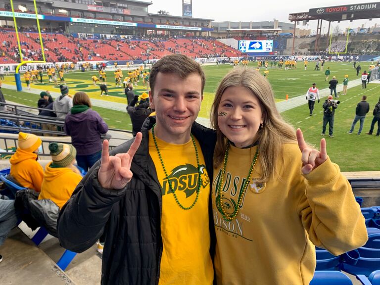 Watched Camryn’s brother, Logan, win a national championship for NDSU!