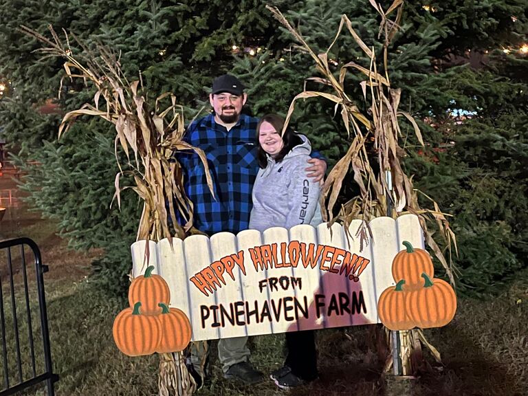 I introduced Eric to the Dead End Hayride. It is one of his favorites now! We have gone every year since! 