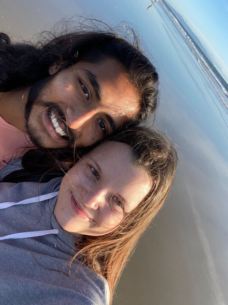 Sarah visiting Dev in Los Angeles while he was studying at University of Southern California