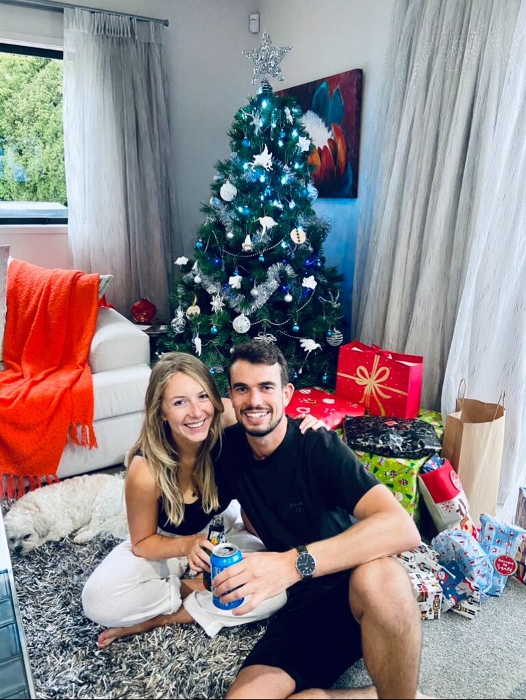 Mackenzie's first Kiwi Christmas.