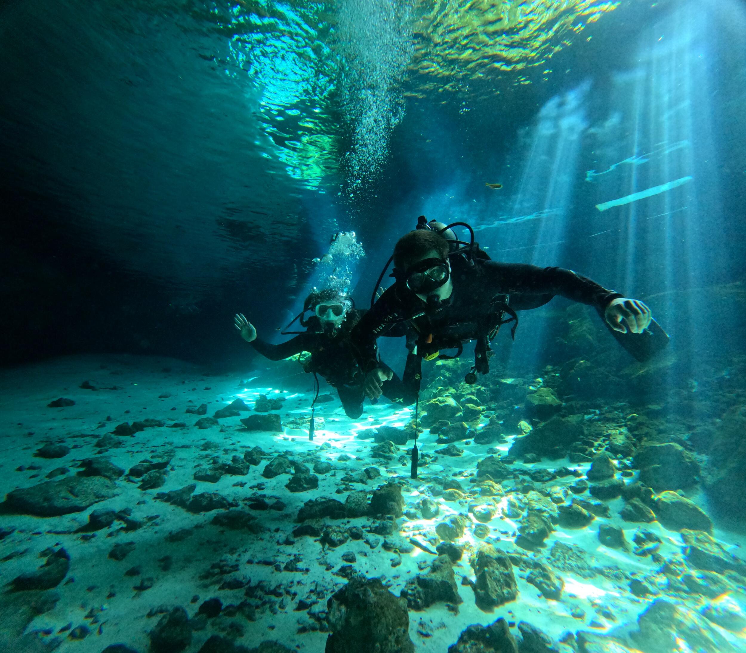 We went cavern diving in Dos Ojos Cenote