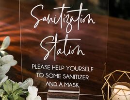 Sanitization Station wedding sign