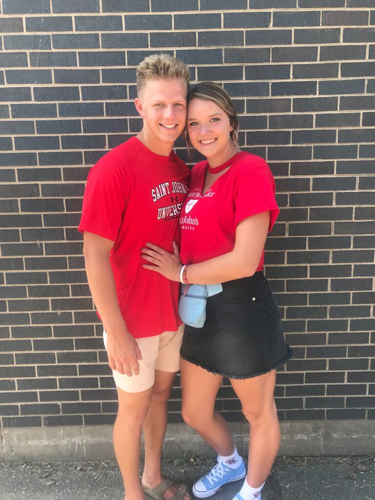 Alyssa's freshman year at CSB, and Noah's junior year at SJU.