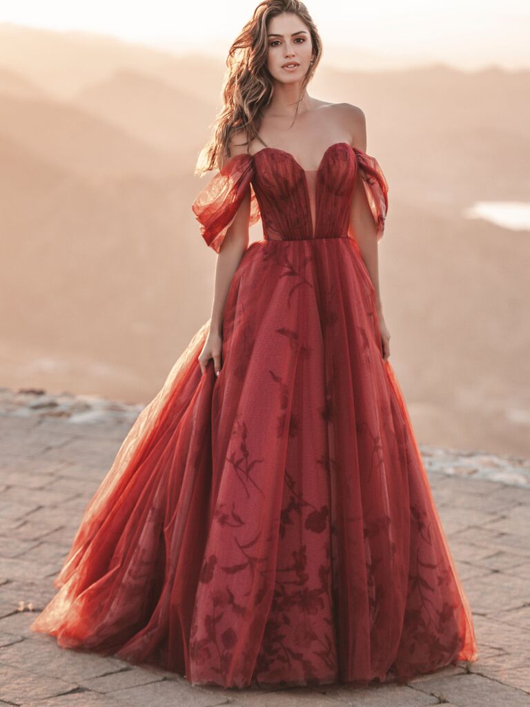Red Wedding Dresses: 18 Lovely Options For Brides  Red wedding dresses, Red  wedding gowns, Colored wedding dresses
