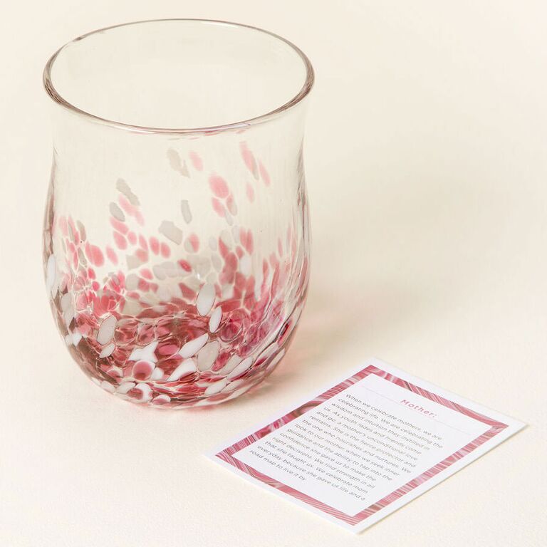 Stemless wine glass for mom from groom gift