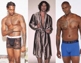 Three men's underwear looks