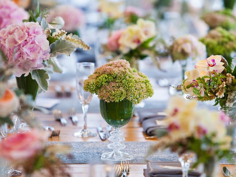 wedding reception flower arrangements