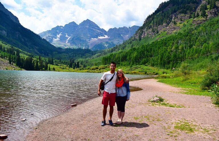 Post graduation camping trip across California, Nevada, Utah and Colorado. One of the most picturesque places we visited was the Maroon Bells in Colorado.