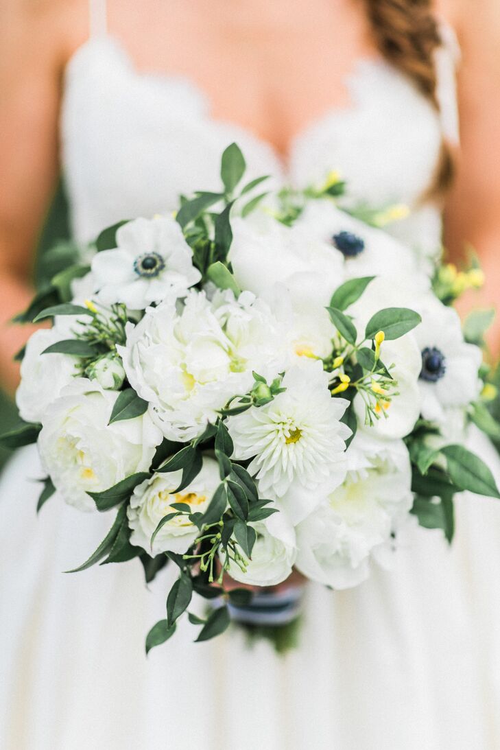 White Peony and Anemone Bridal Bouquet