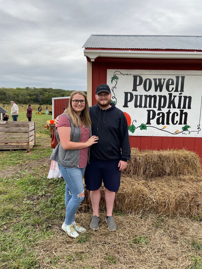 Back to school for her but who doesn't love going to visit him for a pumpkin patch date.