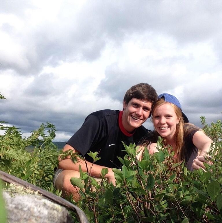 Blueberry picking in Newfoundland.
