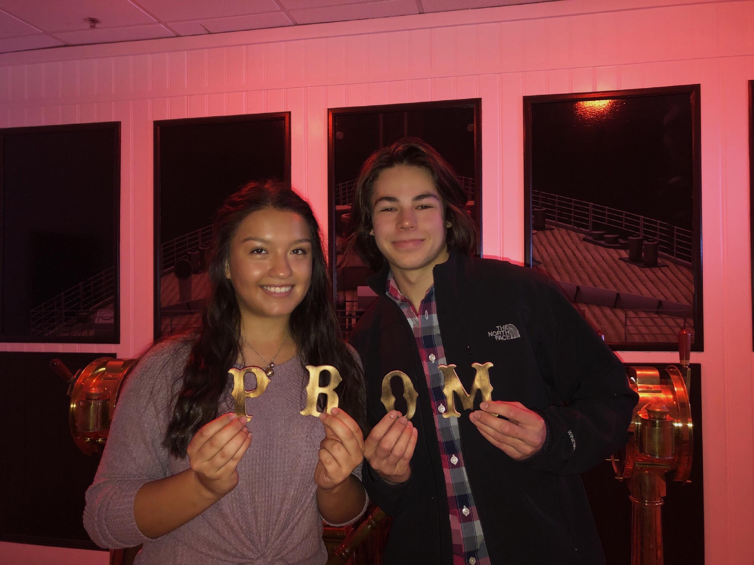 Dylan's 2019 Promposal -  He had the escape room employees hide the letters throughout the room!