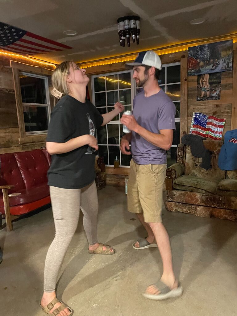 Our "College" Graduation party with Katie too!