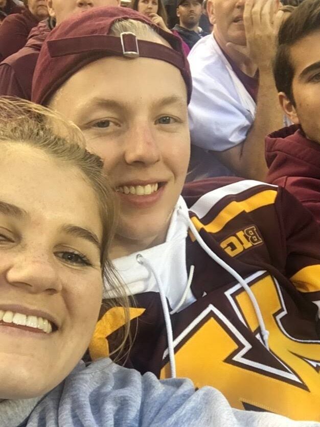 First photo together at a gopher football game
