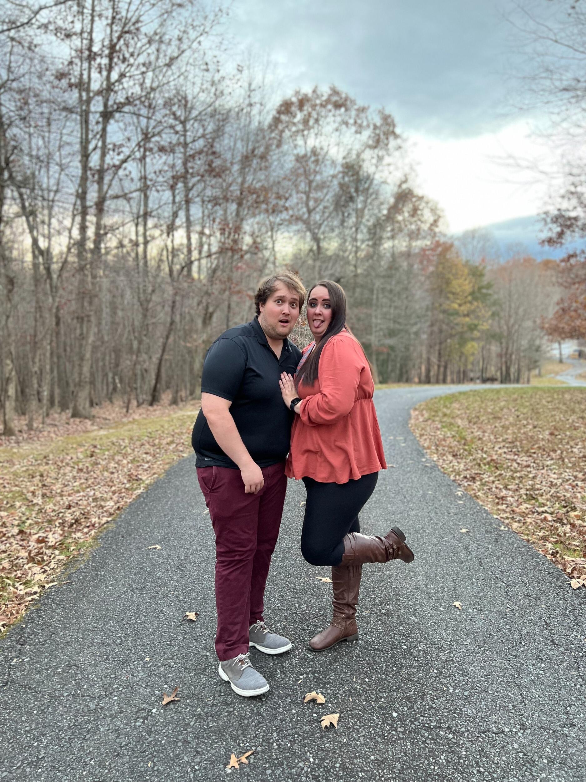 Sarah & Brett's first Thanksgiving picture turned out super silly and fun!