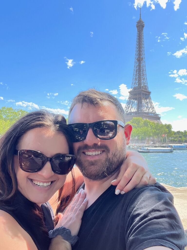 Verifying the Eiffel Tower is real after eating 4 pounds of pastries. 