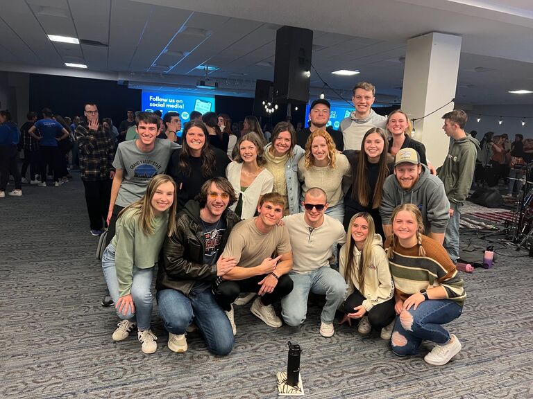Campus Ministry Reunion with our North Carolina team! After frequent texting and a few runs together, Jake drove Annika home this night, and still didn't ask her on a date, making Annika question if they were just "running buddies."