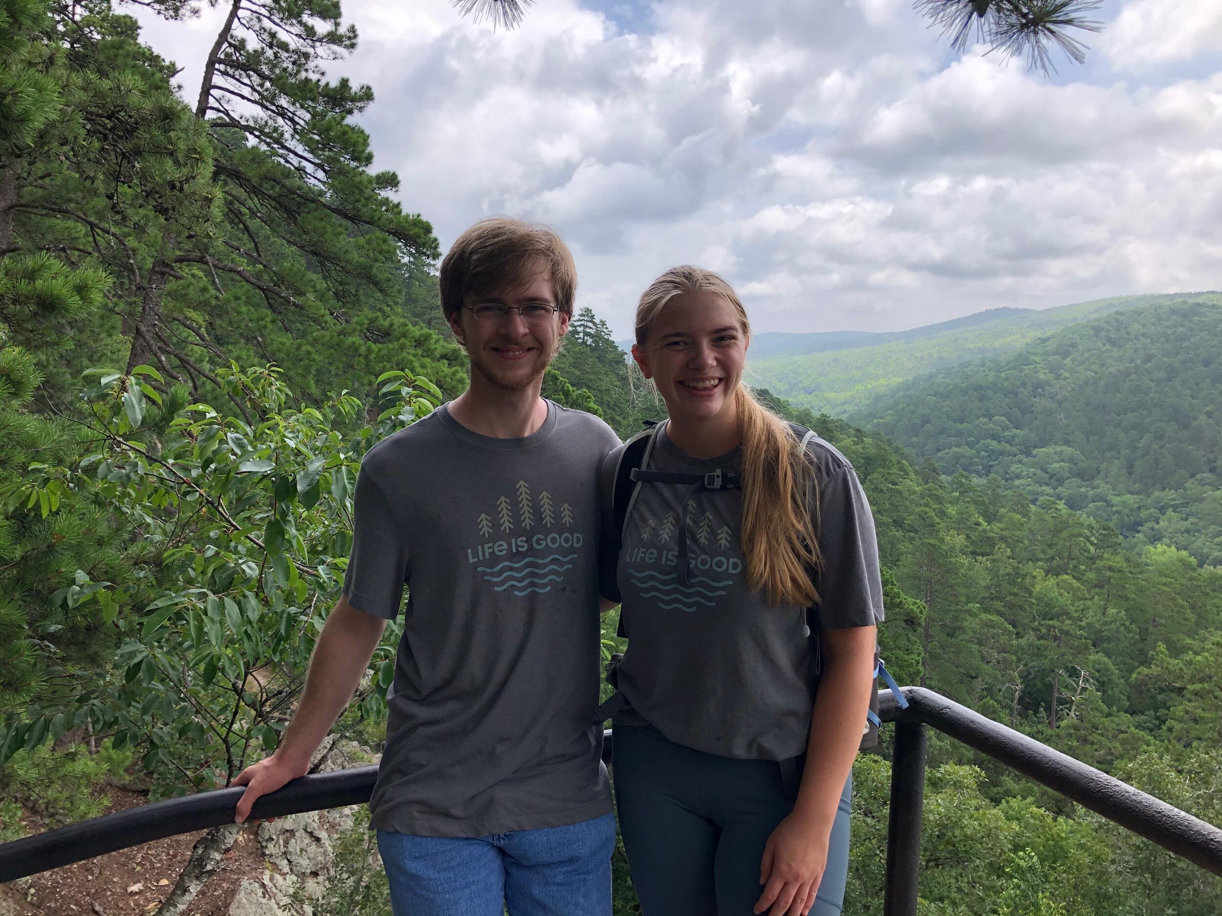 On a hike in the randomly beautiful Arkansas mountains with the Alsene family