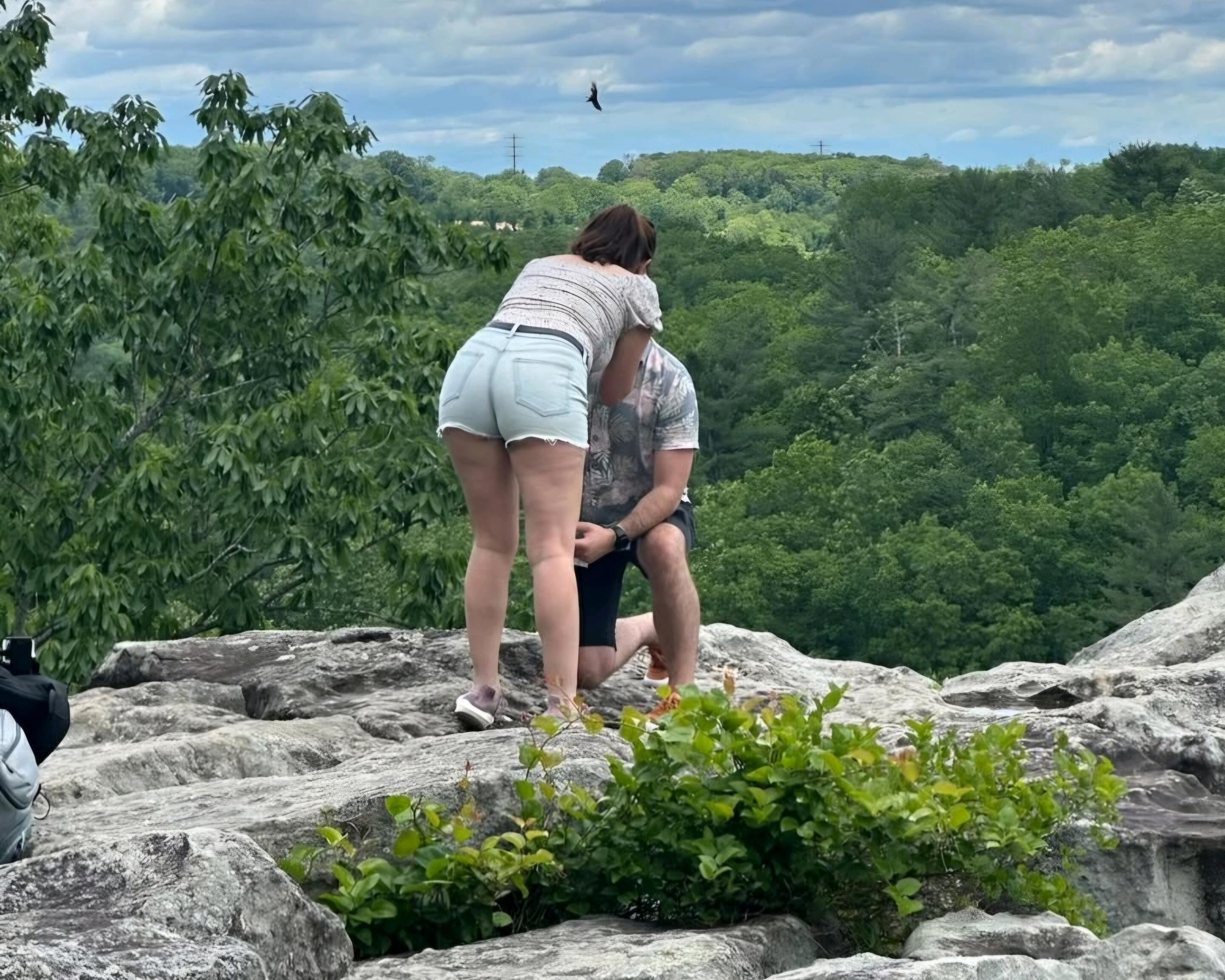 Paul proposed to Colleen. She thought he fell and didn't believe he was actually doing it. But it was the easiest YES she has ever said. 