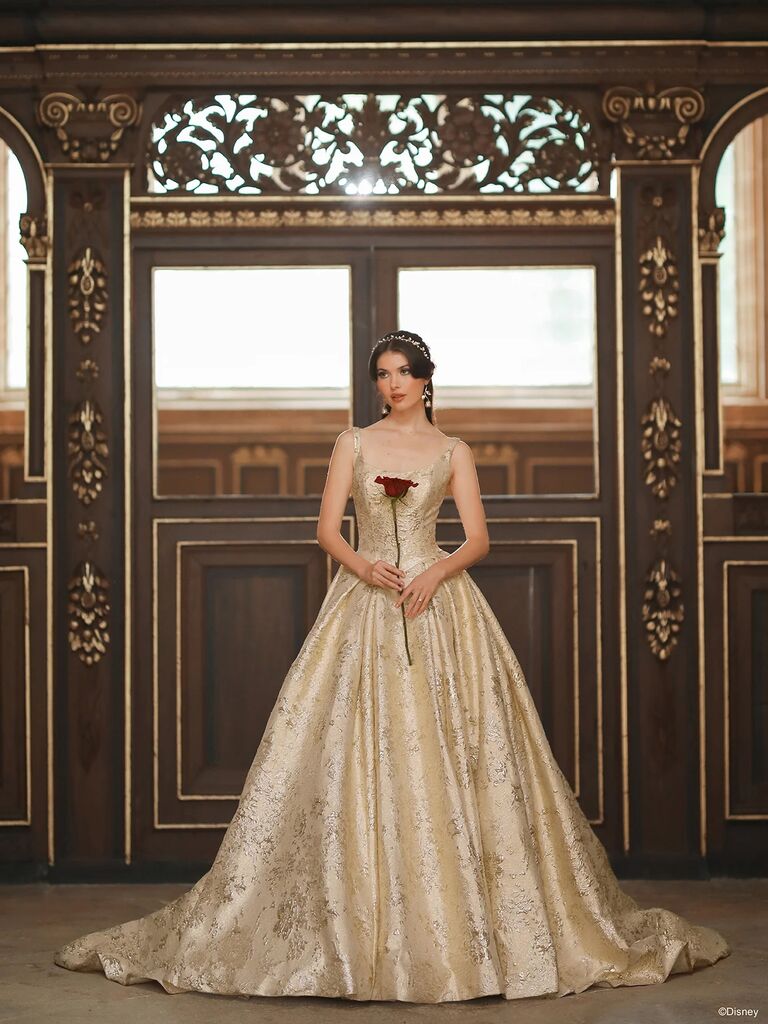 green emerald velvet dress Pearl Embellished Strapless Train Wedding Dress 42 main image 0