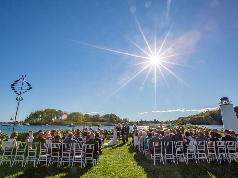 Beach wedding venue in Kennebunkport, Maine.