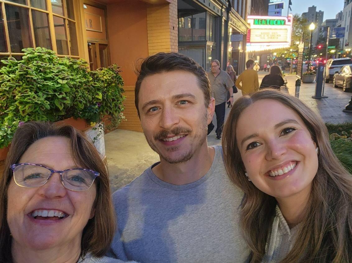 Movie night at the Kentucky Theatre watching Killers of the Flower Moon.  Great movie and just long enough for Micah to attempt growing a patchy beard.  