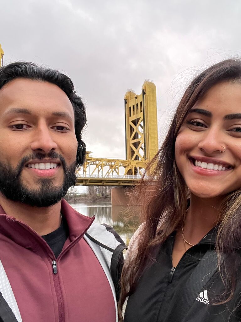 Infatuated by Riya's amazing personality (and good looks of course😉), Restin was intrigued he met someone more sarcastic and funnier than him and had to confirm the merchandise was as advertised! Restin embarked on a journey couple states over to Sacramento, California to meet Riya for the very first time. 