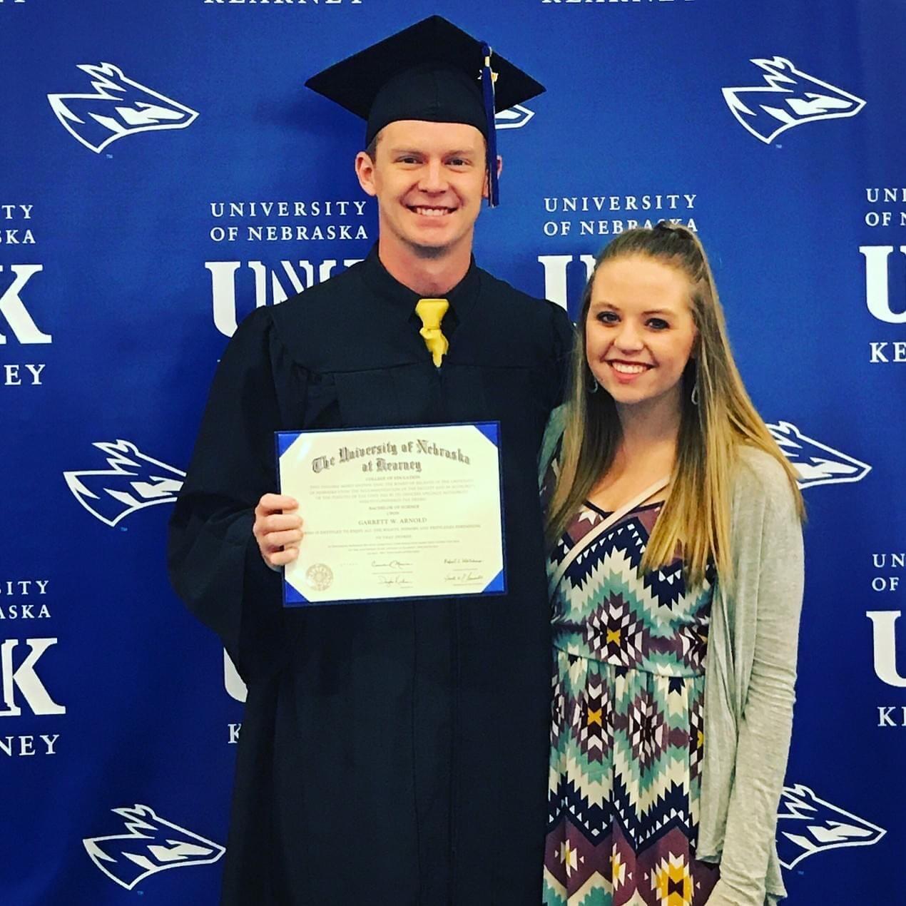 Garrett graduated from UNK.