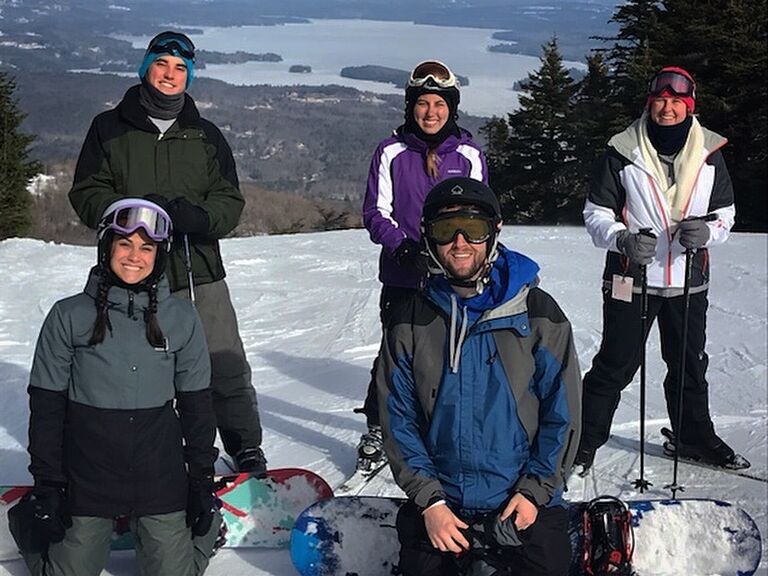 We met for the first time through a mutual friend on a ski trip to New Hampshire.