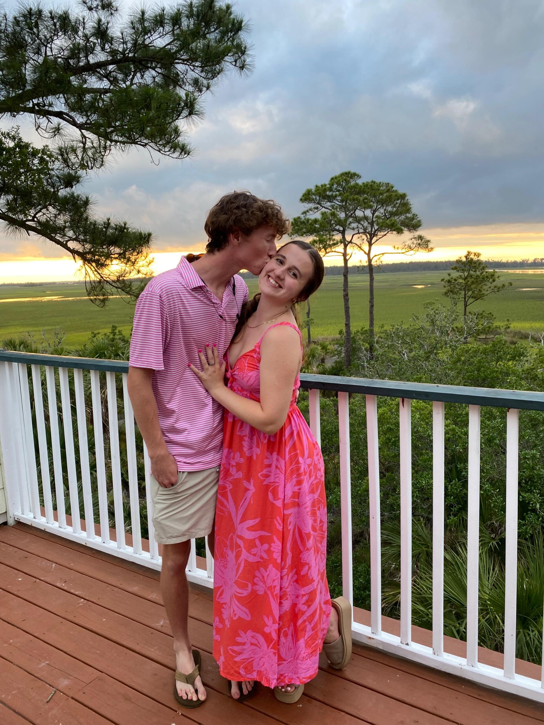 Celebrating on Fripp Island! Wearing pink for Macy's birthday was a must.