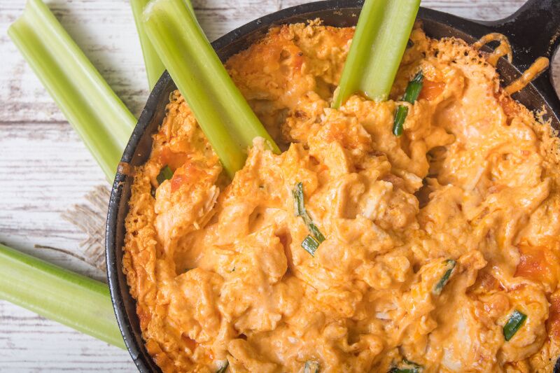 Tailgate themed party ideas - buffalo chicken dip