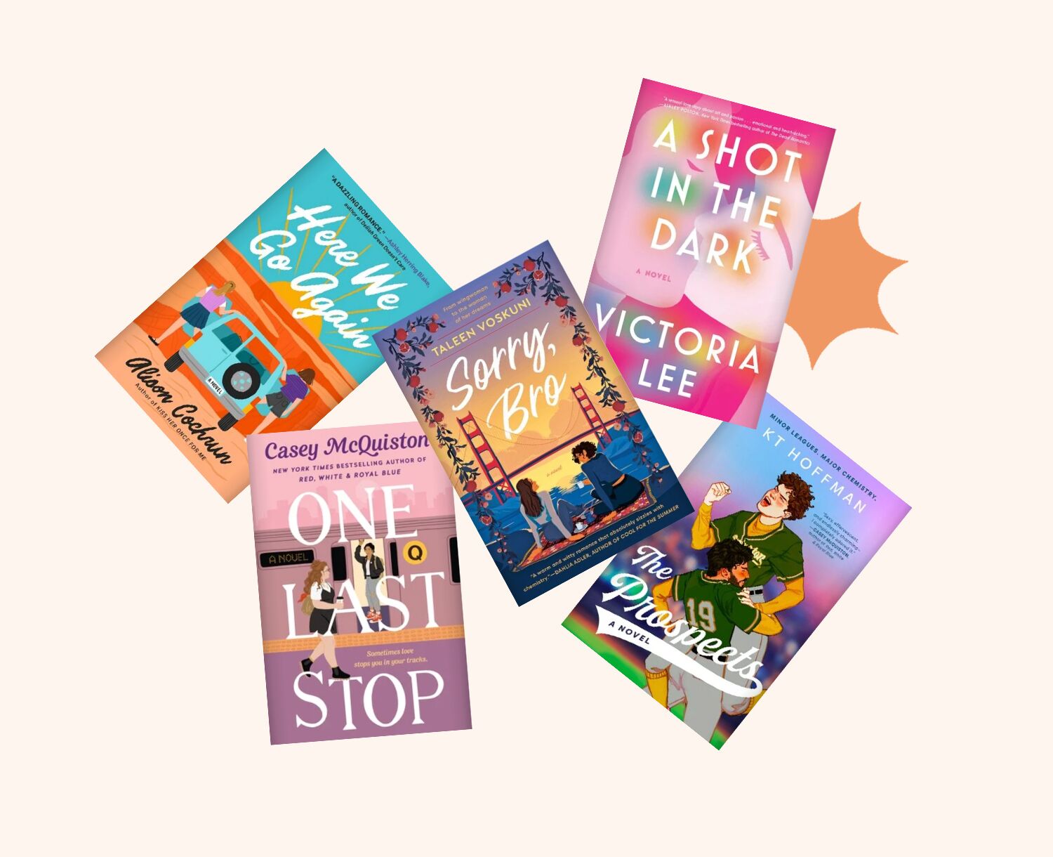 A collage of LGBTQIA best selling books