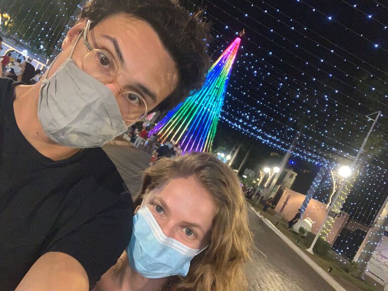 Walked through Merida, Mexico. We still had to walk with masks due to COVID-19. //

Végigsétáltunk Mérida városán, Mexikóban decemberben. Még mindig maszkban kellett járni a COVID-19 miatt.

