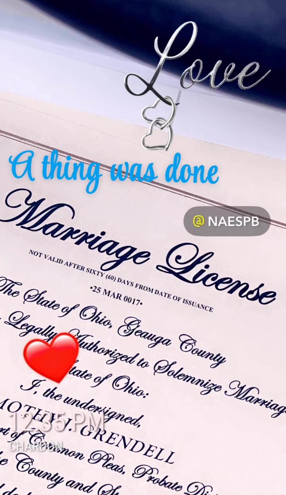 Marriage License
Chardon, OH