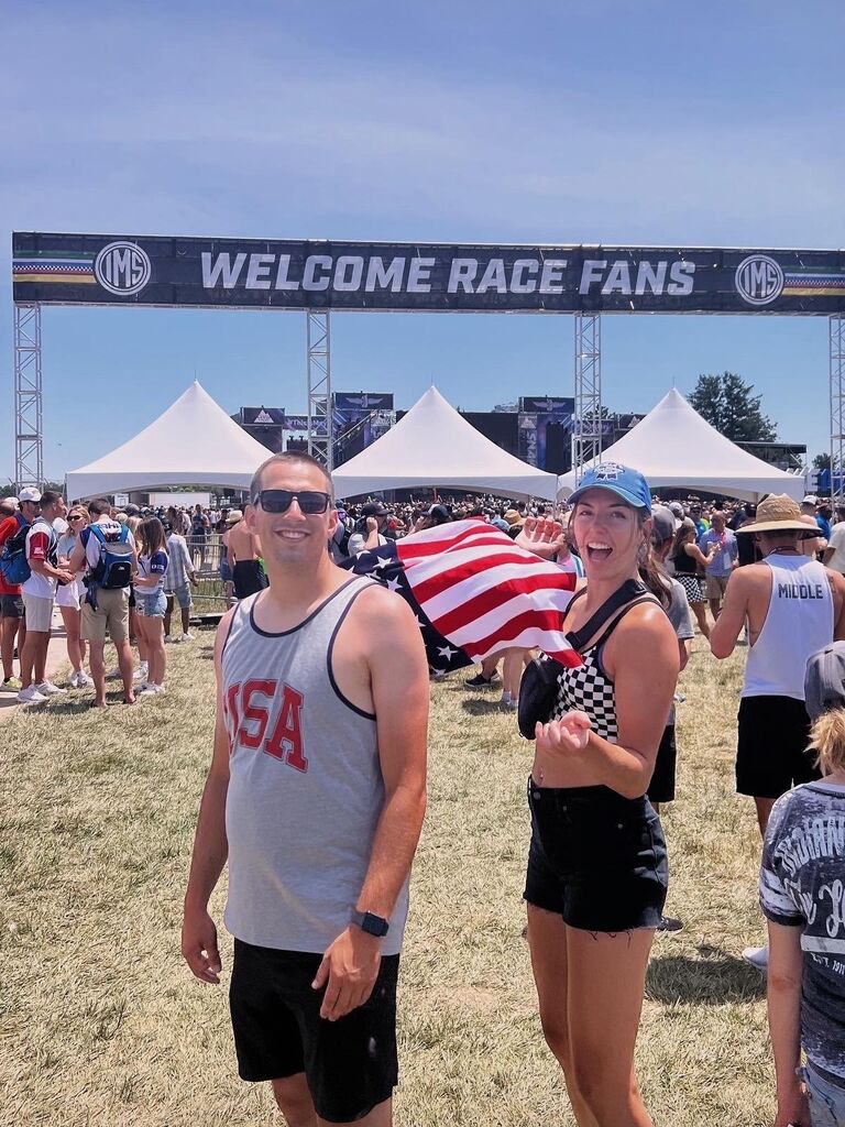 Megan converted Alex into an Indianapolis 500 fan