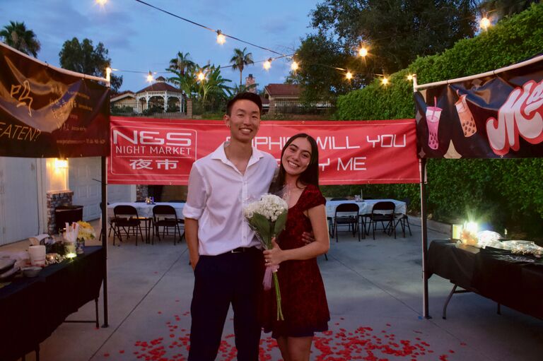 Through a proposal inspired by the very 626 Night Market that marked the beginning of our relationship, we became engaged after nearly two years together as a couple.
