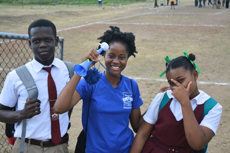 Sports day Glenmuir High School with friends. 