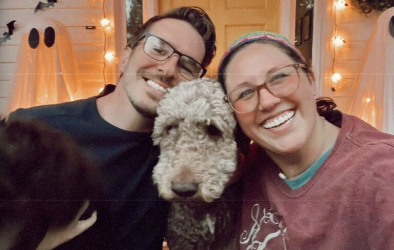 Celebrated Halloween 2022 as a family of FOUR! Yes, we got a puppy, and no she is still not as well-behaved as Max. 

*Blurb in photo is indeed Maggie*