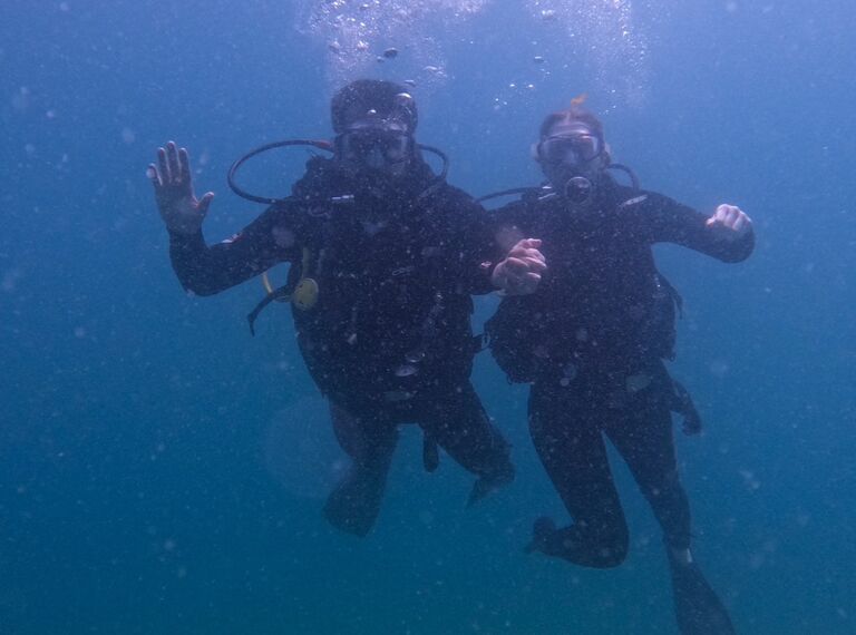 Like getting our PADI diving license in Brazil..