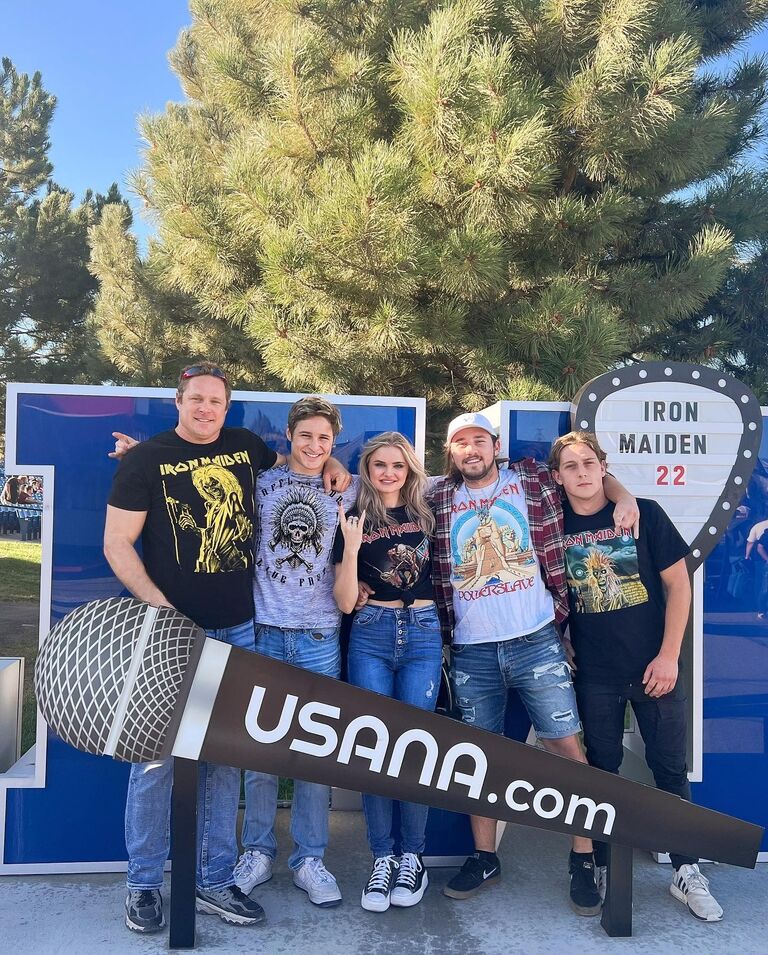 Iron Maiden Concert with Matt's younger brother Zach, Emma's younger brother Tanner, and Emma's dad, Jared